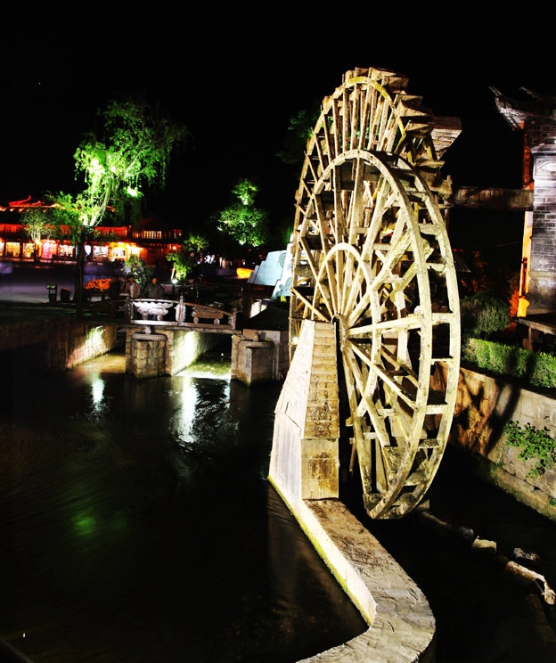 丽江古城夜景图片,丽江古城夜景图库,丽江古城夜景旅游图片