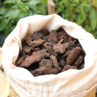 普洱茶散茶 龙园号 陈年勐海老茶头极品熟茶竹篓礼品特价包邮