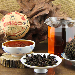 买3送1 普洱茶叶 云南六大茶山07年勐海普洱沱茶 熟茶特级 普洱茶