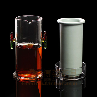 特价申道汝窑汝瓷红茶哨子茶具 陶瓷双耳杯茶壶 玻璃普洱茶泡茶器