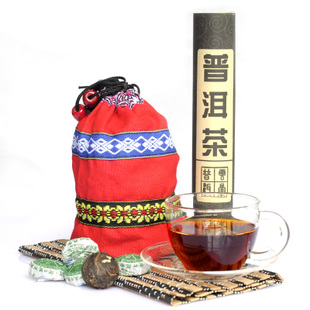 【天猫年货】老仓小沱茶 普洱茶 熟茶 荷叶昆布30粒袋装 买2送1