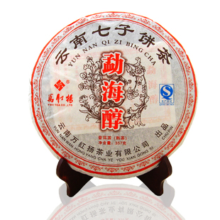 云南普洱茶叶 万红扬 勐海七子饼茶 熟茶 357克 送茶针滤网