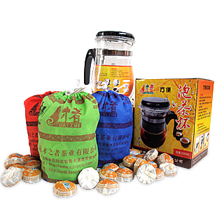 [才者] 荷叶普洱茶 熟茶 特级减肥荷叶茶 迷你小沱茶叶 狂减肚子
