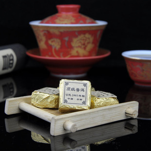 1元秒杀 老仓顶级普洱茶 熟茶 03年老茶 珍藏小茶砖 40粒包邮